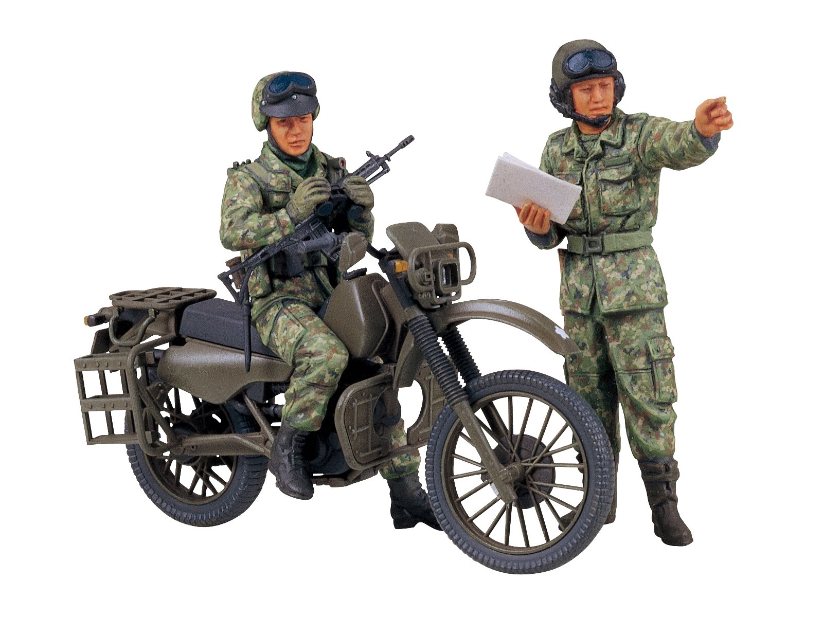 タミヤ／1/35スケール陸上自衛隊オートバイ／偵察バイク／完成品
